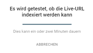 Test der Indexierung