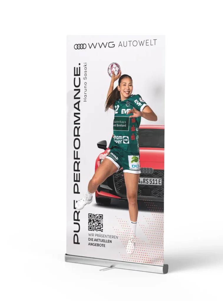 Anwendungen des neuen Corporate Designs der WWG Autowelt für FRISCH AUF Göppingen